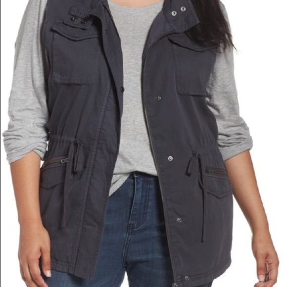 Caslon Utility Vest Plus Size 